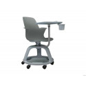 SILLA BI-OFFICE CONFIDENTE MODULAR CON RUEDAS Y BANDEJA GIRATORIA COLOR GRIS 690X690X1050 MM