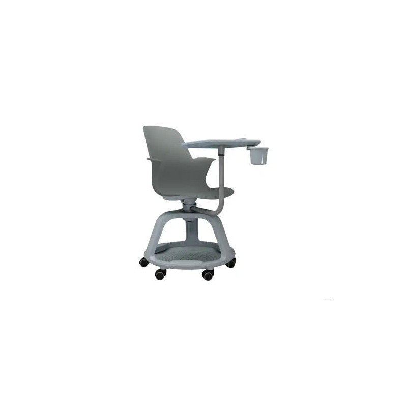SILLA BI-OFFICE CONFIDENTE MODULAR CON RUEDAS Y BANDEJA GIRATORIA COLOR GRIS 690X690X1050 MM