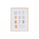 PIZARRA BLANCA BI-OFFICE MAGNETICA ACERO LACADO BLANCO MARCO DE MADERA CON NUMEROS PARA NIÑOS 600X45