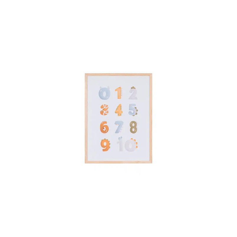 PIZARRA BLANCA BI-OFFICE MAGNETICA ACERO LACADO BLANCO MARCO DE MADERA CON NUMEROS PARA NIÑOS 600X45