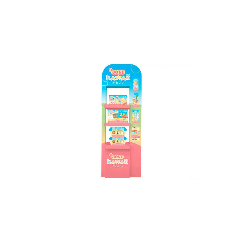 EXPOSITOR DE SUELO JOVI SERIE KAWAII 64 UNIDADES SURTIDAS