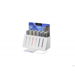 BOLIGRAFO FABER CASTELL AVORI EXPOSITOR DE SOBREMESA DE 18 UNIDADES COLORES SURTIDOS