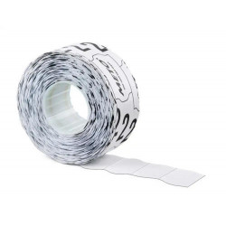 ETIQUETA METO BLANCA 32X19 MM TROQUELADA ADHESIVO PERMANENTE CAJA DE 5 ROLLOS DE 1000 UNIDADES