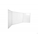 PIZARRA BLANCA ROCADA TRIPTICA LACADA MAGNETICA MARCO DE ALUMINIO 400X100 CM