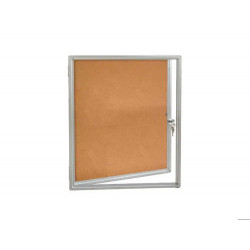 VITRINA DE ANUNCIO ROCADA PUERTA APERTURA HORIZONTAL CORCHO 10XA4