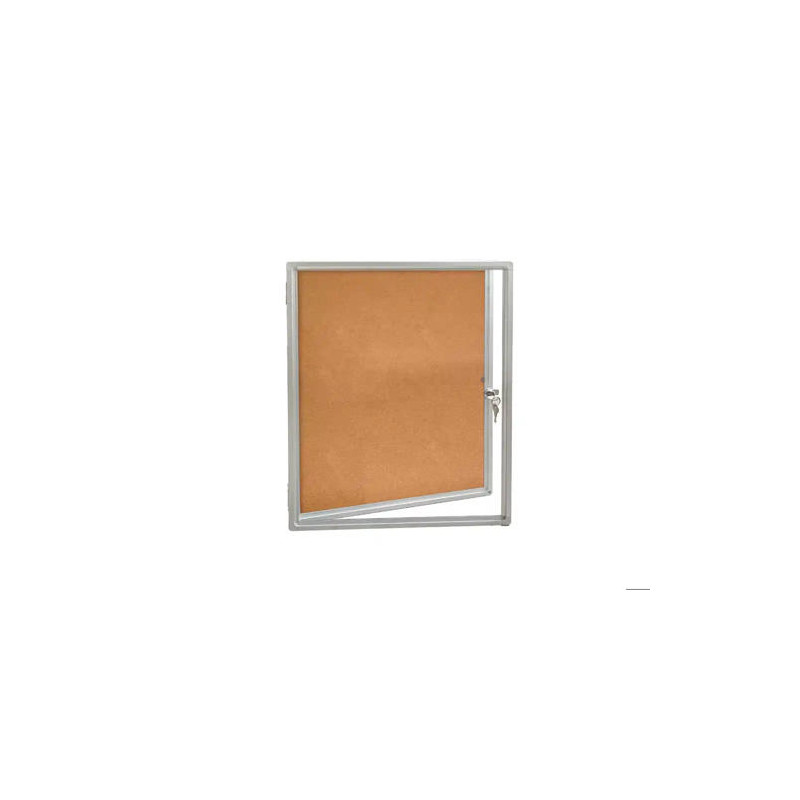 VITRINA DE ANUNCIO ROCADA PUERTA APERTURA HORIZONTAL CORCHO 24XA4