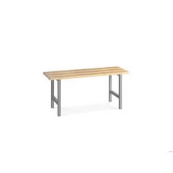 BANCO DE MADERA ESTRUCTURA ACERO Y LISTONES DE PINO BARNIZ 1500 MM