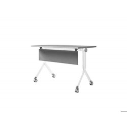 MESA ABATIBLE ROCADA E-TABLE REGULABLE EN ALTURA ESTRUCTURA METALICA GRIS/HAYA 140X70 CM