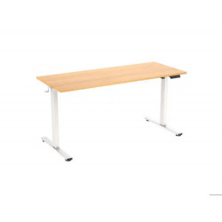 MESA REGULABLE ROCADA E-TABLE ECO REGULABLE EN ALTURA ELECTRICA ESTRUCTURA METALICA BLANCO/HAYA 140X