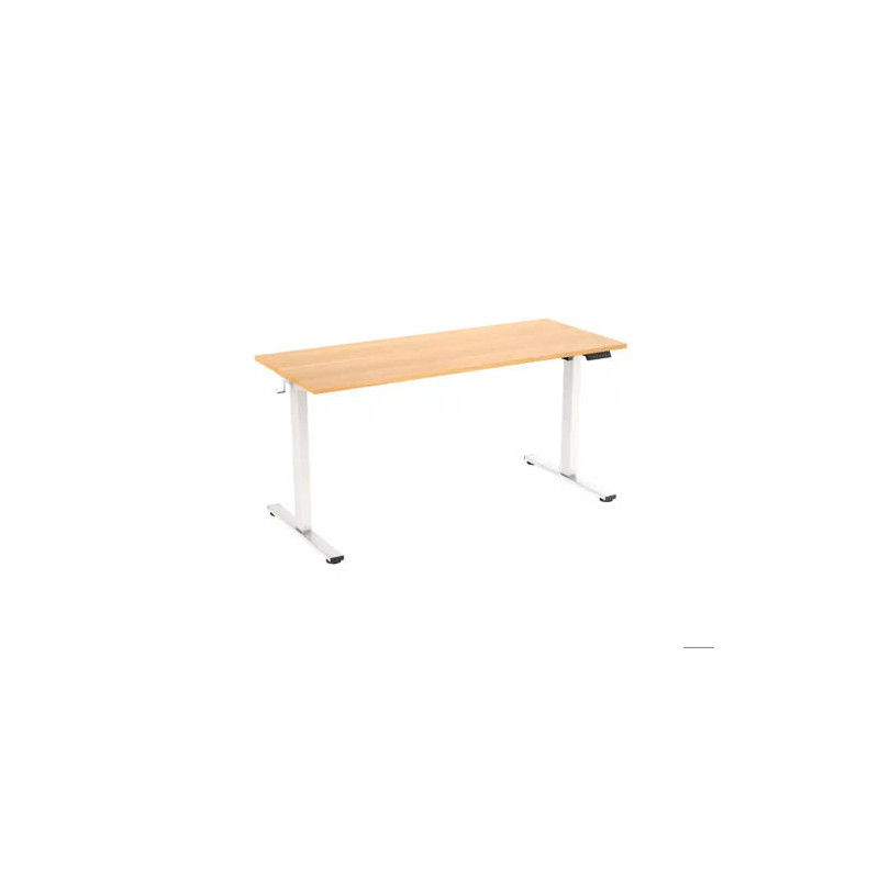 MESA REGULABLE ROCADA E-TABLE ECO REGULABLE EN ALTURA ELECTRICA ESTRUCTURA METALICA BLANCO/HAYA 160X
