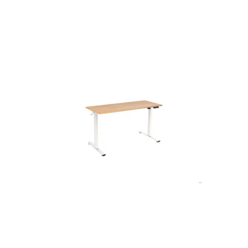 MESA REGULABLE ROCADA E-TABLE ECO REGULABLE EN ALTURA ELECTRICA ESTRUCTURA METALICA BLANCO/ROBLE 160