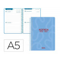 AGENDA ESCOLAR LIDERPAPEL 26-27 ESPIRAL CLASSIC 2 DIAS PAGINA A5 BILINGUE 70G PAPEL FSC AZUL