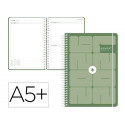 AGENDA ESCOLAR ANTARTIK 26-27 ESPIRAL ESSENTIALS DIA PAGINA A5+ BILINGUE 80G PAPEL FSC VERDE