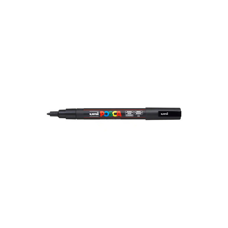 ROTULADOR UNI POSCA PC-3M MARCADOR DE PINTURA PUNTA CONICA 0,9-1,3 MM NEGRO