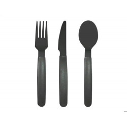 CUBIERTO POLIPROPILENO ARCHIVO 2000 LIBRE BPA PACK 1 CUCHARA + 1 TENEDOR + 1 CUCHILLO 18,5 CM COLOR 