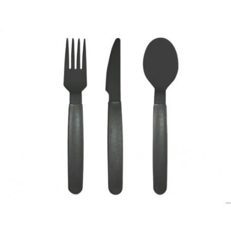 CUBIERTO POLIPROPILENO ARCHIVO 2000 LIBRE BPA PACK 1 CUCHARA + 1 TENEDOR + 1 CUCHILLO 18,5 CM COLOR 