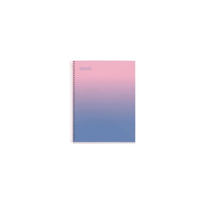 CUADERNO ESPIRAL MIQUELRIUS DIN A4 80 HOJAS CUADRO 5 MM 90 GR GRADIENT ROSA/AZUL