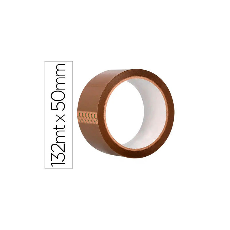 CINTA ADHESIVA Q-CONNECT POLIPROPILENO HAVANA 132 M X 50 MM PARA EMBALAJE