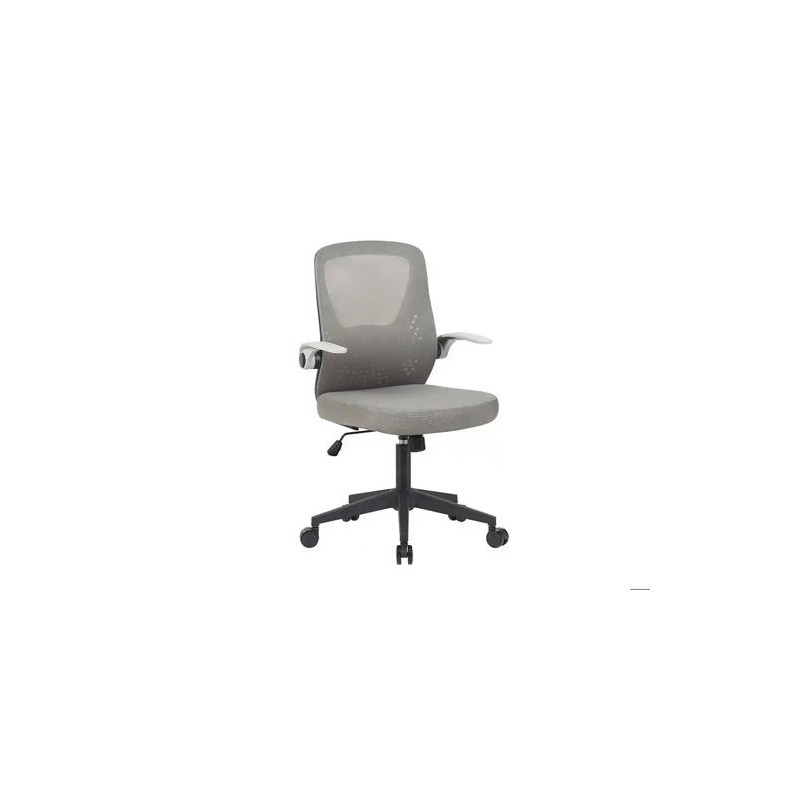 SILLA Q-CONNECT OFICINA TERNI MALLA ALT MAX 1050 MM ANC 500 MM PROF 480 MM COLOR GRIS CUERPO NEGRO
