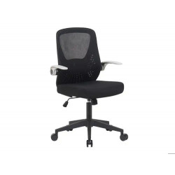 SILLA Q-CONNECT OFICINA TERNI MALLA ALT MAX 1050 MM ANC 500 MM PROF 480 MM COLOR NEGRO CUERPO NEGRO