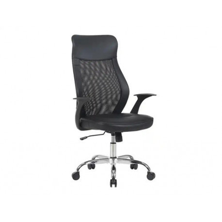SILLA Q-CONNECT DIRECCION BERGAMO MALLA/SIMILPIEL ALT MAX 1210MM ANCH 520MM PROF 480MM RUEDAS PREMIU