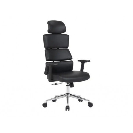 SILLA Q-CONNECT DIRECCION AUREA SIMILPIEL ALT MAX 1400 MM ANC 520 MM PROF 510 MM RUEDAS PREMIUM NEGR