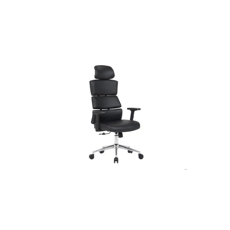 SILLA Q-CONNECT DIRECCION AUREA SIMILPIEL ALT MAX 1400 MM ANC 520 MM PROF 510 MM RUEDAS PREMIUM NEGR