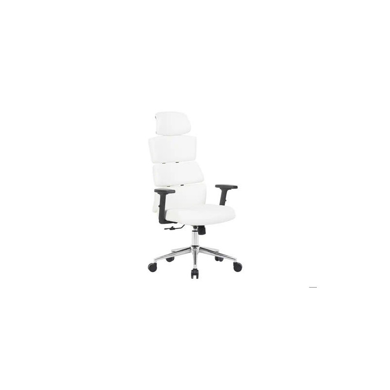 SILLA Q-CONNECT DIRECCION AUREA SIMILPIEL ALT MAX 1400 MM ANC 520 MM PROF 510 MM RUEDAS PREMIUM BLAN