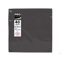 SERVILLETA PRONAPPE CELULOSA MICRO GROFADA 38X38 CM 2 CAPAS COLOR NEGRO PAQUETE DE 40 UNIDADES