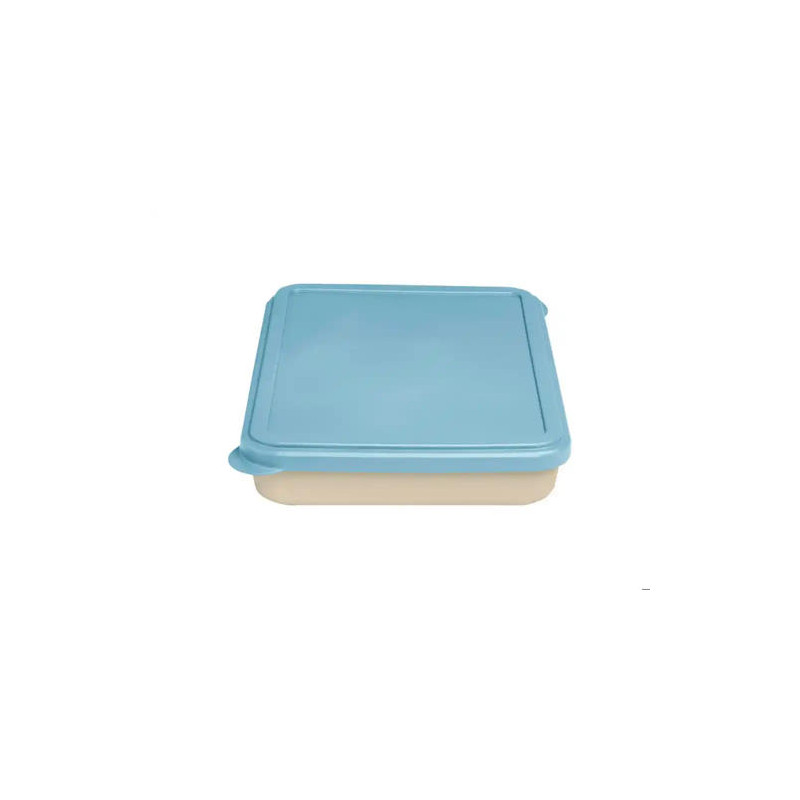 FIAMBRERA EXACOMPTA REUTILIZABLE 2 COMPARTIMENTOS COLOR BEIG CON TAPA COLOR AZUL BIODEGRADABLE 250X2