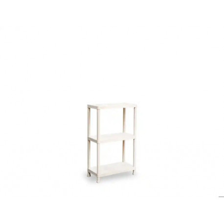 ESTANTERIA APILABLE PLASTICFORTE STACK RECICLADO 3 BALDAS PESO MAXIMO 25 KG COLOR BEIGE 600X300X950 