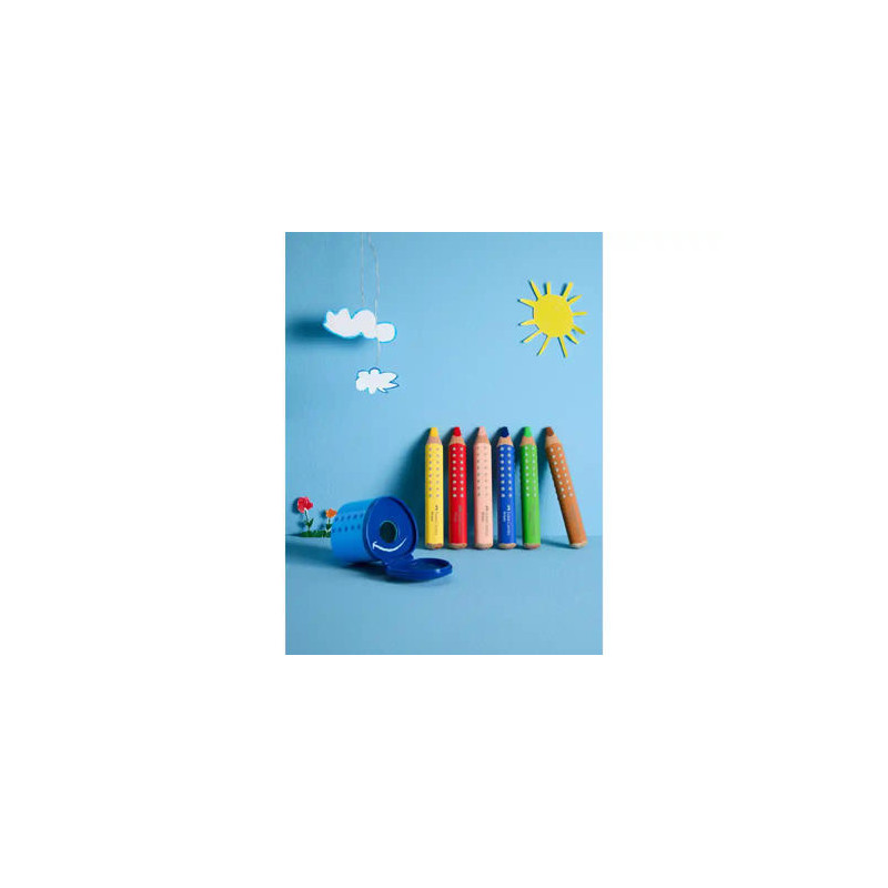 LAPICES DE COLORES FABER CASTELL GRIPPY XXL CAJA DE 6 UNIDADES COLORES SURTIDOS