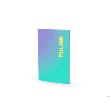 LIBRETA ENCOLADA MILAN COLECCION SUNSET DIN A4 48 HOJAS 95 GR CUADRICULA 5MM TURQUESA
