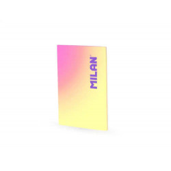 LIBRETA ENCOLADA MILAN COLECCION SUNSET DIN A4 48 HOJAS 95 GR CUADRICULA 5MM AMARILLO