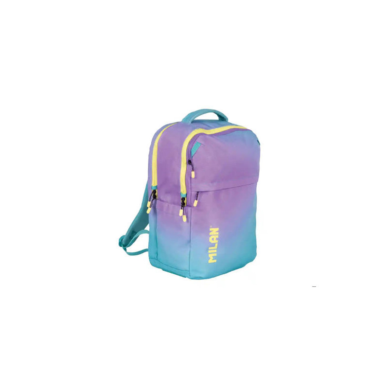 MOCHILA MILAN COLECCION SUNSET 5 CREMALLERAS 25 L TURQUESA 454X280X200 MM