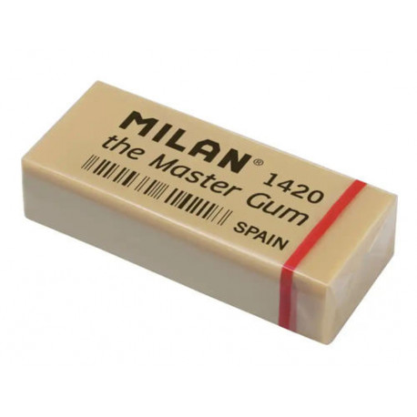 GOMA DE BORRAR MILAN 1420 MASTER GUM CAJA DE 5 UNIDADES