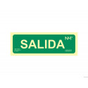 PICTOGRAMA ARCHIVO 2000 SALIDA PVC HOMOLOGADA VERDE LUMINISCENTE 300X105 MM