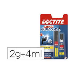 PEGAMENTO LOCTITE SUPER GLUE 3 ADHESIVO INSTANTANEO ESPECIAL PLASTICO DIFICILES BLISTER 1 TUBO 2 GR 