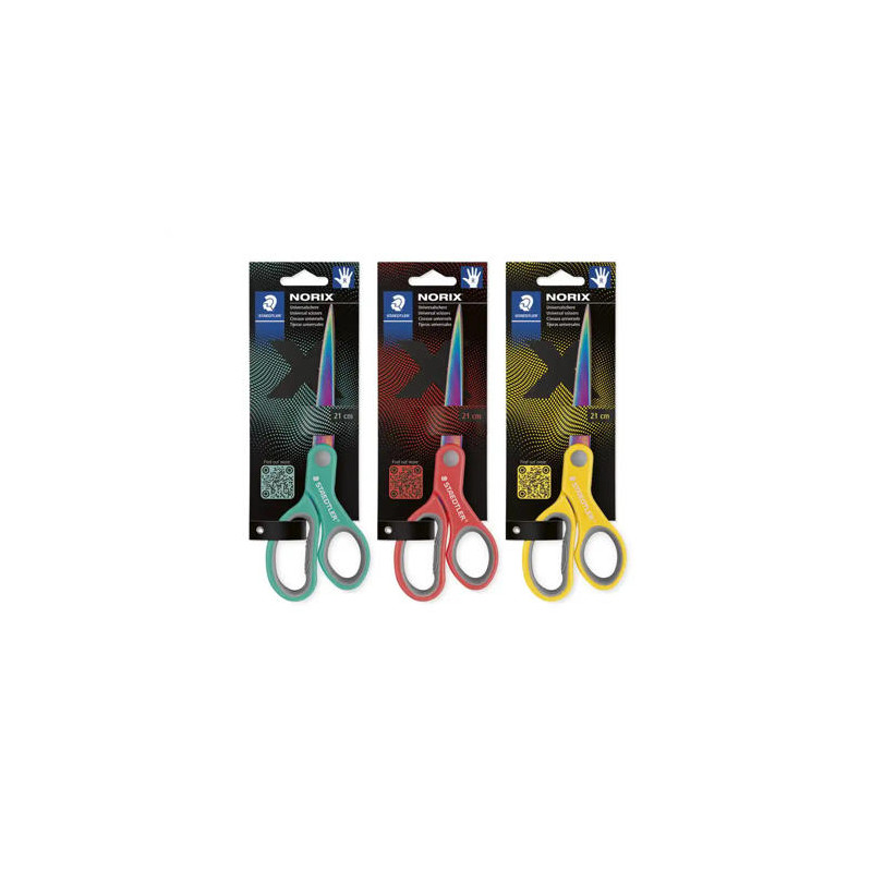 TIJERAS STAEDTLER NORIX 965 ACERO INOXIDABLE MANGO ERGONOMICO LONGITUD 21 CM