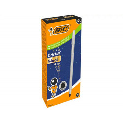 BOLIGRAFO BIC CRISTAL GLACE PLATA PUNTA 1 MM