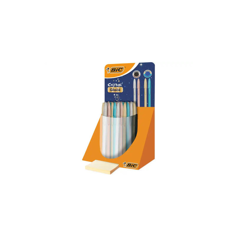 BOLIGRAFO BIC CRISTAL GLACE COLORES SURTIDOS PUNTA 1 MM