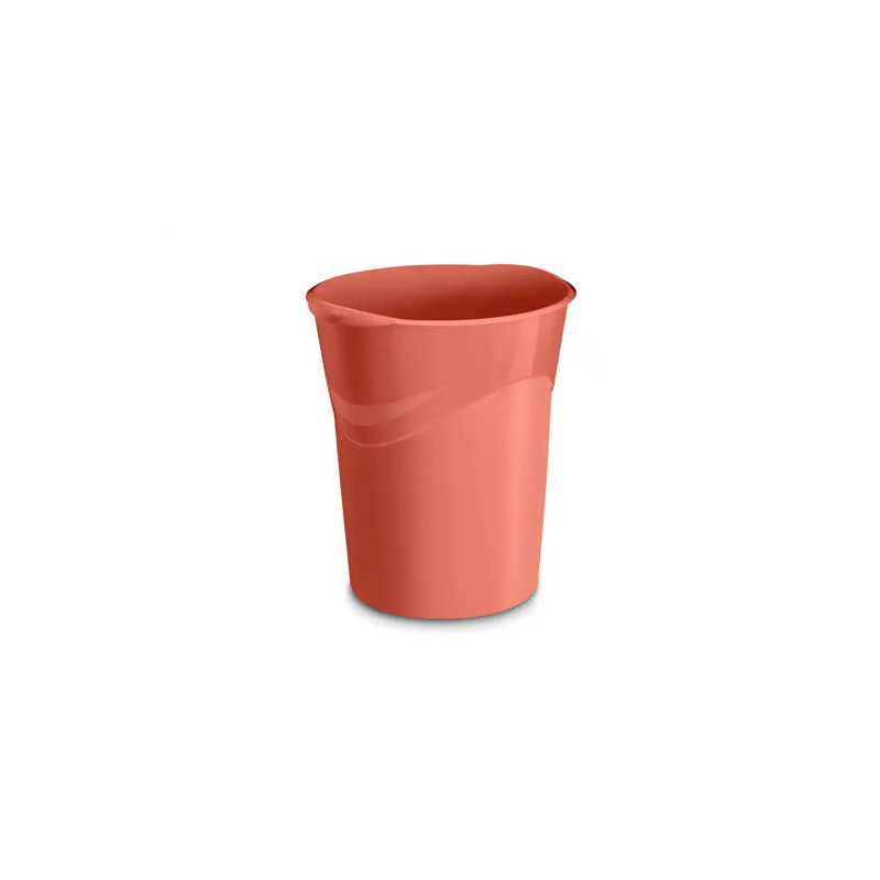 PAPELERA PLASTICO CEP TERRA NOVA 14 LITROS COLOR TERRACOTA 305X290X334 MM