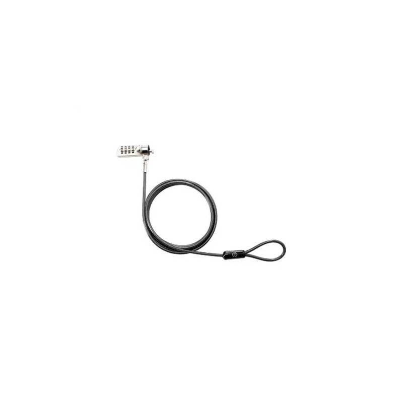 CANDADO DE SEGURIDAD HP PARA PORTATILES CON LLAVE Y CERRADURA CON COMBINACION LONGITUD 1,22 M