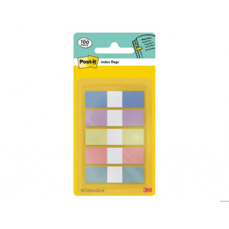 BANDERITAS SEPARADORAS DISPENSADOR POST-IT INDEX FLAGS 683-5 PASTELO 11,9X43,2 MM PACK DE 20 UNIDADE