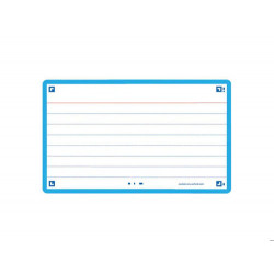 FICHA DE REVISION OXFORD FLASHCARDS 2.0 75X125 MM 250 G RAYADO HORIZONTAL COLOR TURQUESA PAQUETE DE 