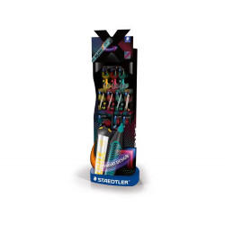 EXPOSITOR DE SUELO STAEDTLER GAMA NORIX CON 69 PIEZAS SURTIDAS