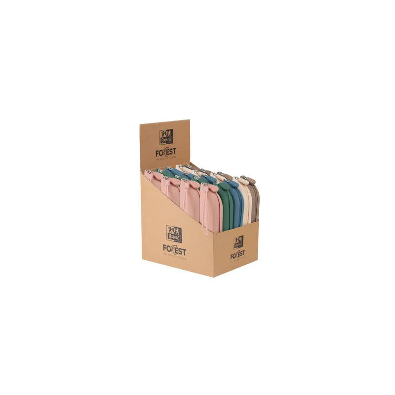 ESTUCHE PORTATODO OXFORD FOREST SILICONA CON CREMALLERA RECICLADO COLORES SURTIDOS