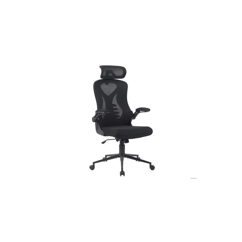 SILLA DE OFICINA ARCHIVO 2000 BOLBORETA MECANISMO SINCRO REFUERZO LUMBAR Y RESPALDO DE MALLA NEGRO 6