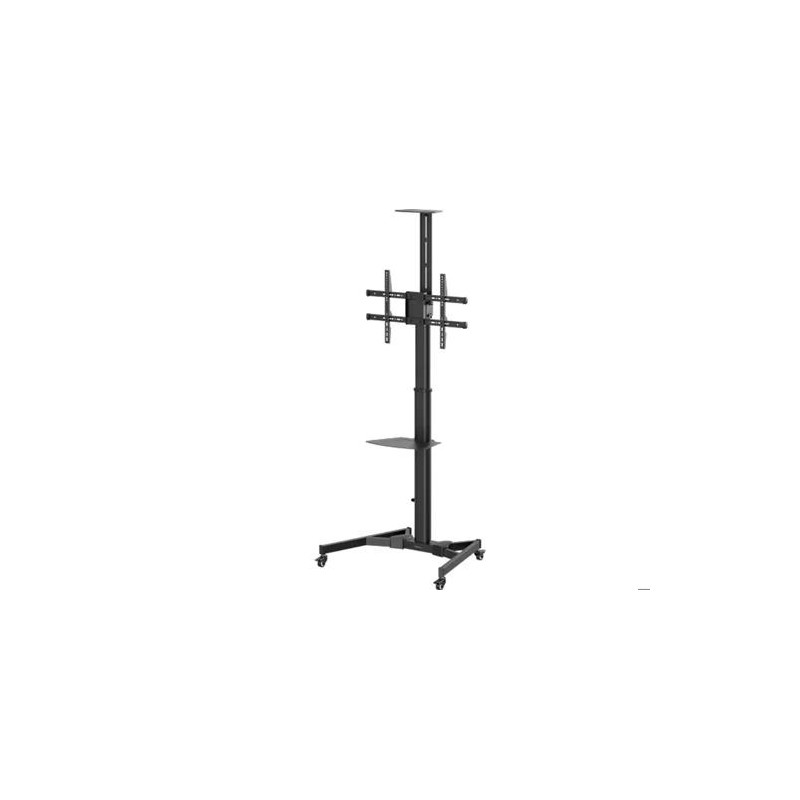 SOPORTE FELLOWES PARA PANTALLAS TV HASTA 70" HASTA 50 KG CON 4 RUEDAS AJUSTE DE ALTURA COLOR NEGRO