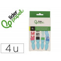 ESPONJA MANUALIDADES LIDERPAPEL PINCEL CON FORMAS GOMA EVA CAJA CON 4 UNIDADES